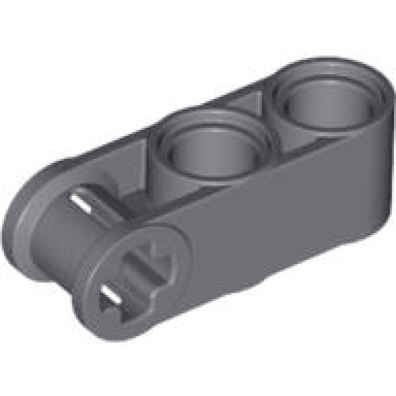 Technic, As en Pin Koppeling Loodrecht 3L met 2 pin gaten Dark Bluish gray